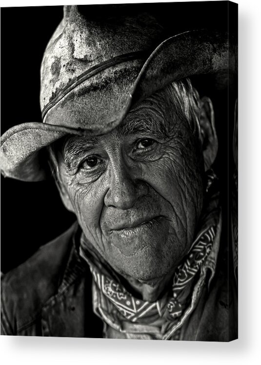 Portrait Acrylic Print featuring the photograph Western Wisdom by Ron McGinnis