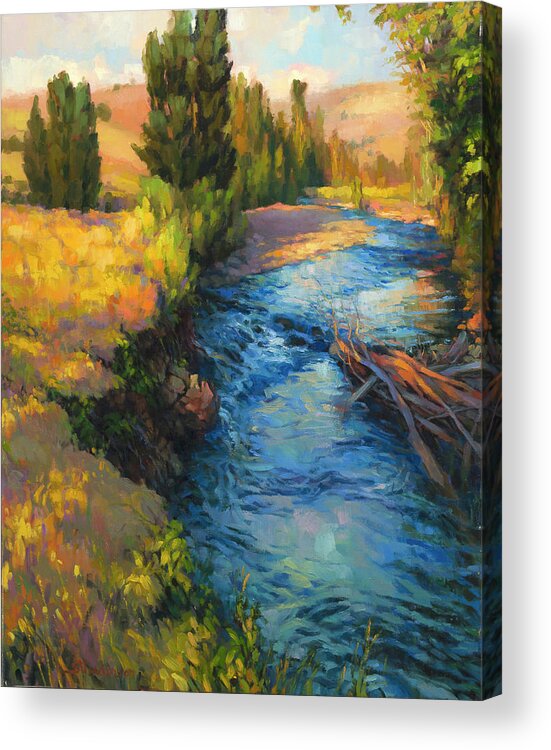 River Acrylic Print featuring the painting Where the River Bends by Steve Henderson