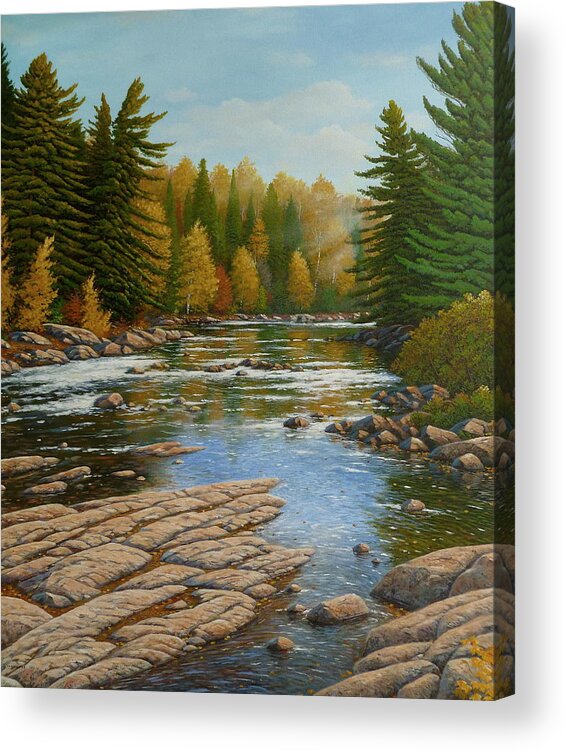 River Acrylic Print featuring the painting Where the River Flows by Jake Vandenbrink
