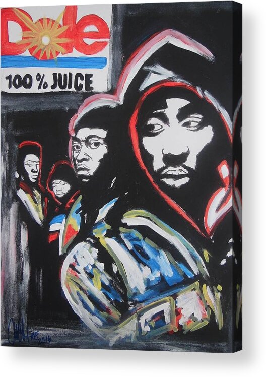 Juice Acrylic Print featuring the painting Whos Got Juice by Antonio Moore