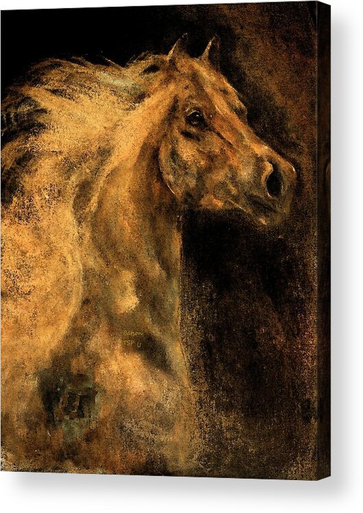 Horse Acrylic Print featuring the painting Wild and Free by Barbie Batson