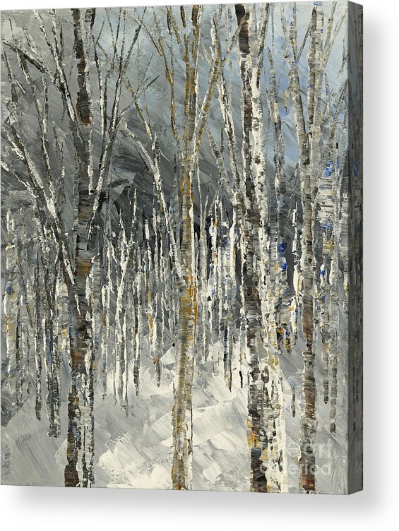 Forest Acrylic Print featuring the painting Winter Country by Tatiana Iliina