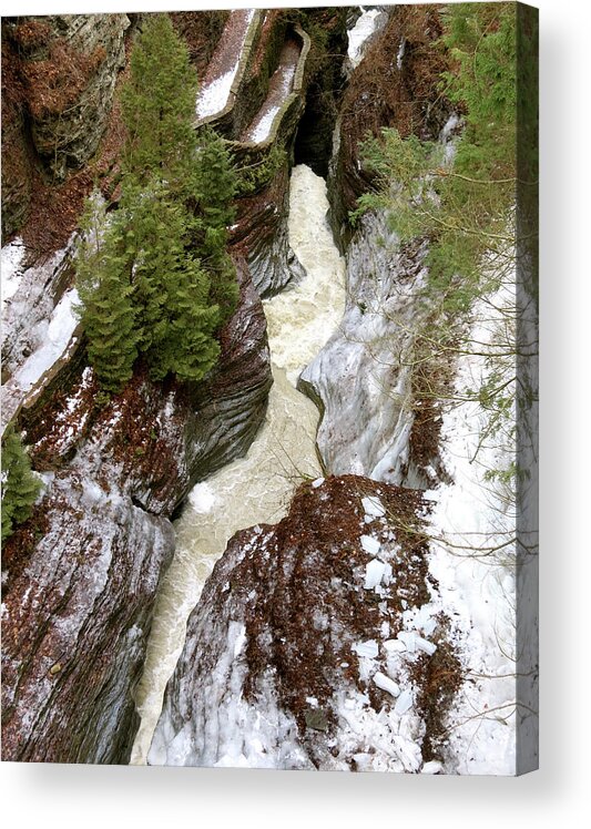 Winter Acrylic Print featuring the photograph Winter Gorge by Azthet Photography