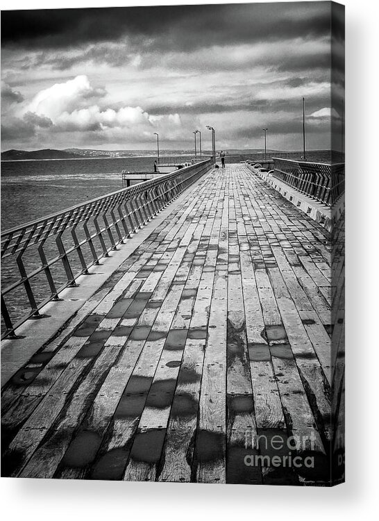 Pier Acrylic Print featuring the photograph Wood and Pier by Perry Webster
