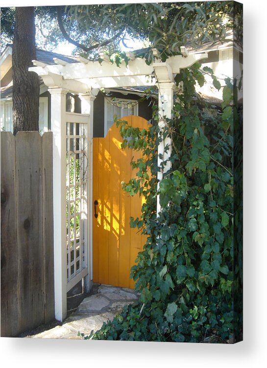 Yellow Doors Acrylic Print featuring the photograph Yellow Door by Dorota Nowak