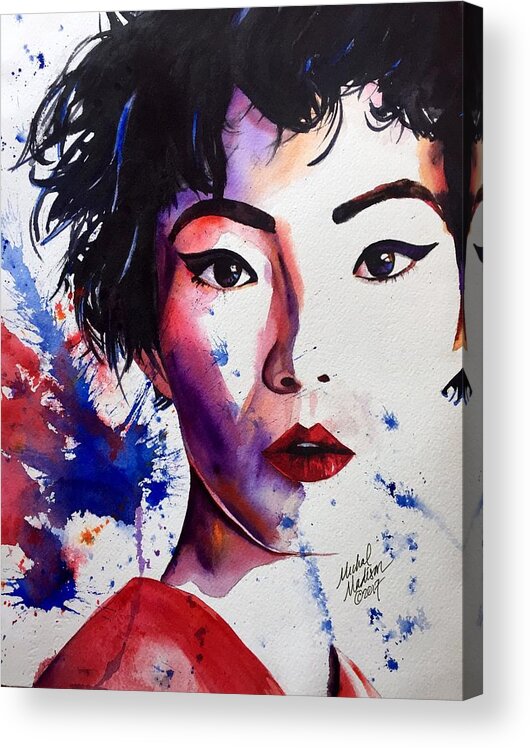 Asian Acrylic Print featuring the painting You're a Firework by Michal Madison