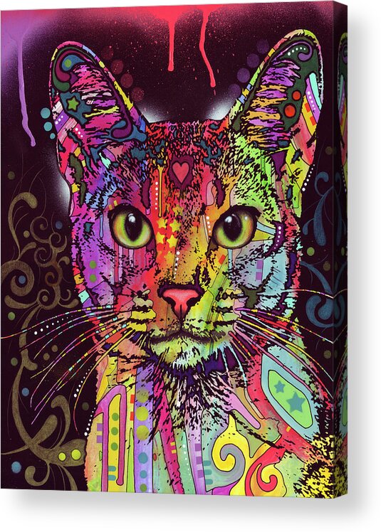 Abyssinian Acrylic Print featuring the mixed media Abyssinian #1 by Dean Russo