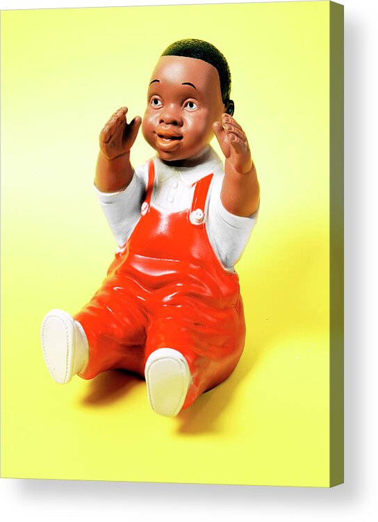 African American Acrylic Print featuring the drawing Figurine of a Boy #1 by CSA Images