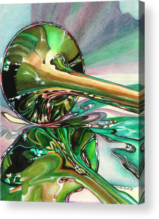 Jazz Shine Acrylic Print featuring the painting Jazz Shine #1 by Carla Kurt