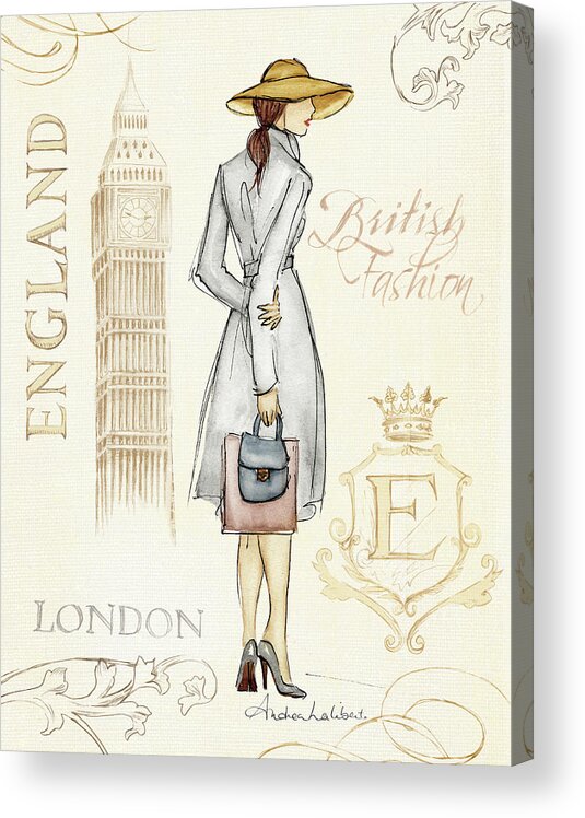Big Ben Acrylic Print featuring the painting Jet Setters II #1 by Andrea Laliberte