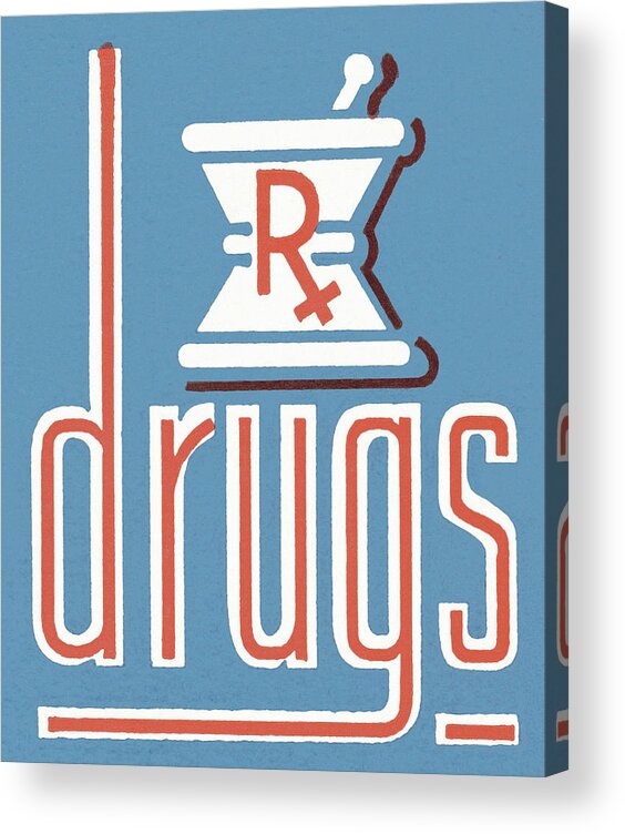 Addiction Acrylic Print featuring the drawing Prescription Drugs #1 by CSA Images