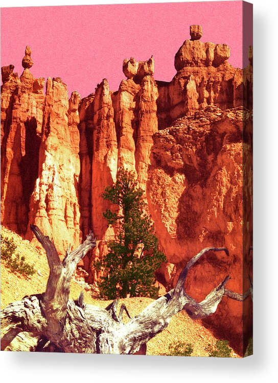 Campy Acrylic Print featuring the drawing Rock Formation Landscape #1 by CSA Images
