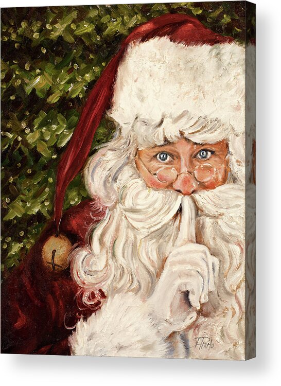 Secret Acrylic Print featuring the painting Secret Santa #1 by Patricia Pinto