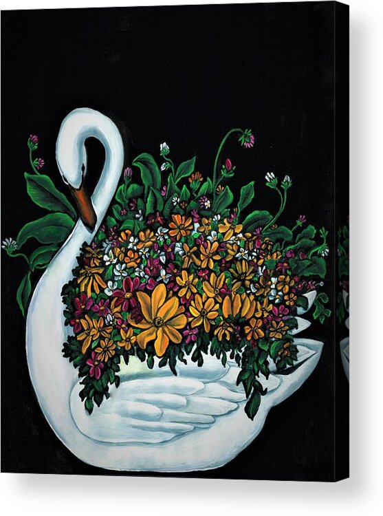 Still Life Acrylic Print featuring the painting Still life with flowers #1 by Tara Krishna