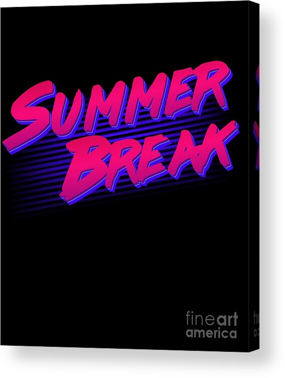 Cool Acrylic Print featuring the digital art Summer Break Retro #1 by Flippin Sweet Gear