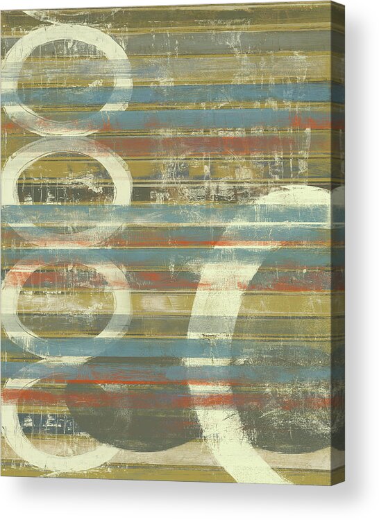 Abstract Acrylic Print featuring the painting Textured Orbs II #1 by Jennifer Goldberger