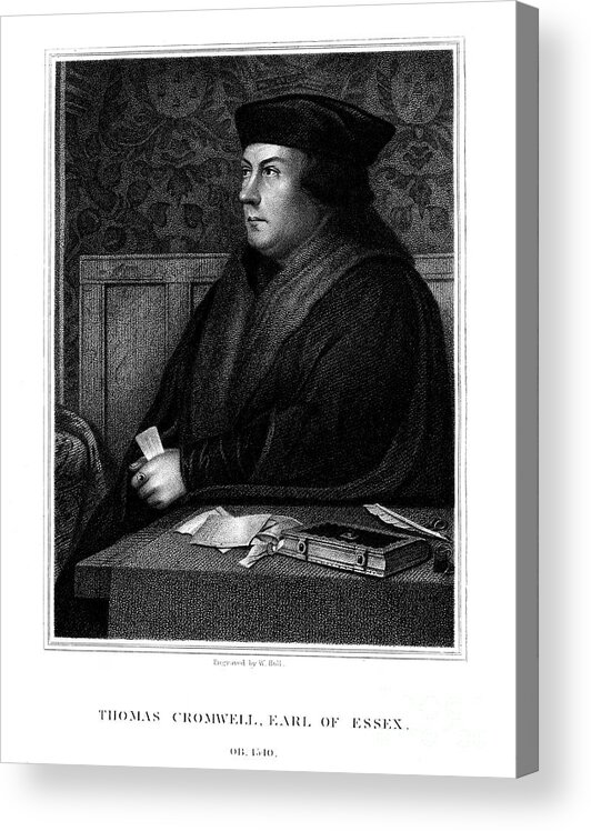 Engraving Acrylic Print featuring the drawing Thomas Cromwell, 1st Earl Of Essex #1 by Print Collector