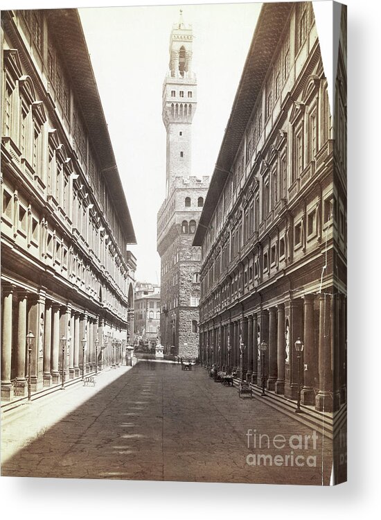 Built Structure Acrylic Print featuring the photograph Uffizi Palace And Palazzo Vecchio by Bettmann