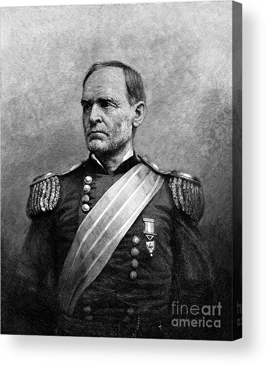 Soldier Acrylic Print featuring the painting William Tecumseh Sherman by American School