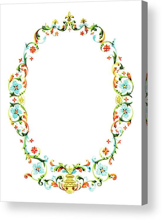 Background Acrylic Print featuring the drawing Wreath #1 by CSA Images