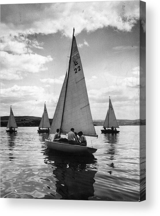 1950-1959 Acrylic Print featuring the photograph Yachting #1 by Bert Hardy