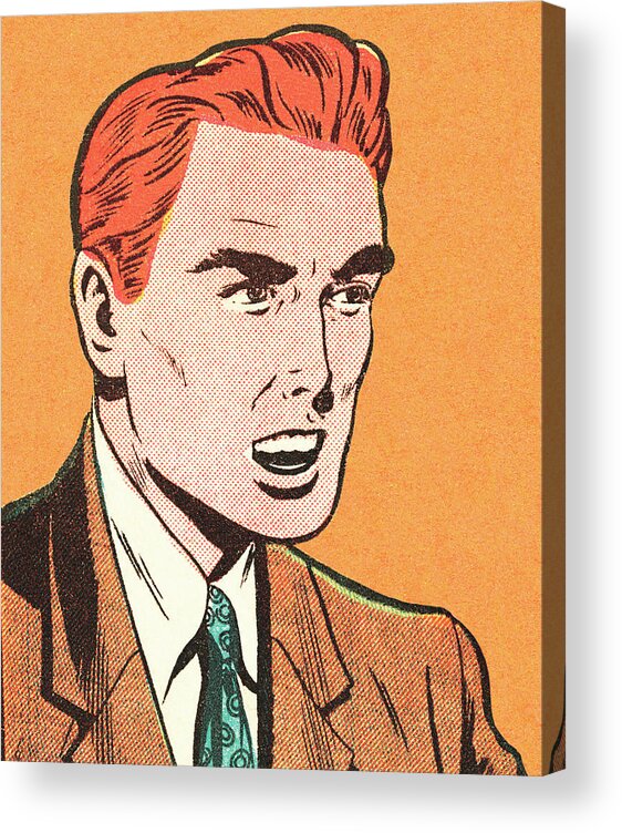 Adult Acrylic Print featuring the drawing Businessman #13 by CSA Images