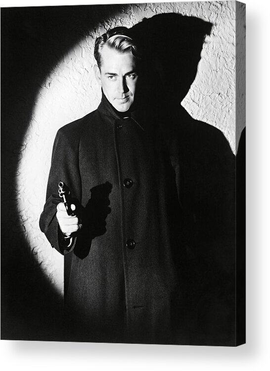 Alan Ladd Acrylic Print featuring the photograph ALAN LADD in THIS GUN FOR HIRE -1942-. #2 by Album