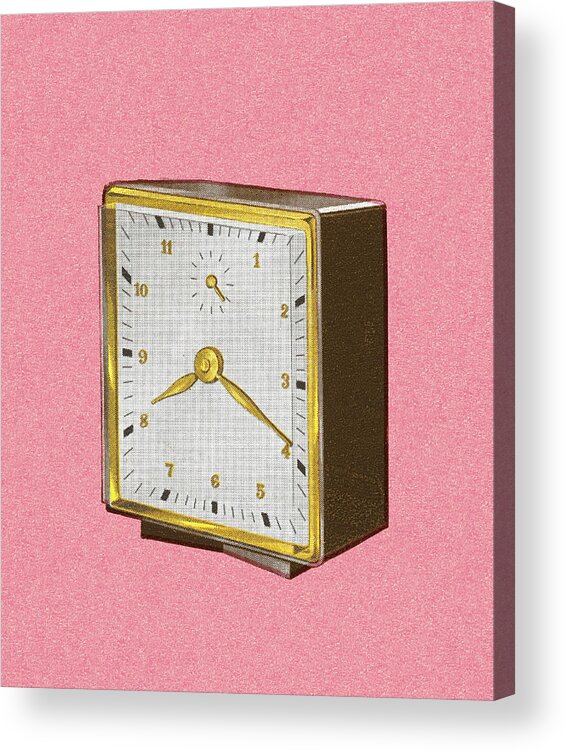 Campy Acrylic Print featuring the drawing Clock #2 by CSA Images
