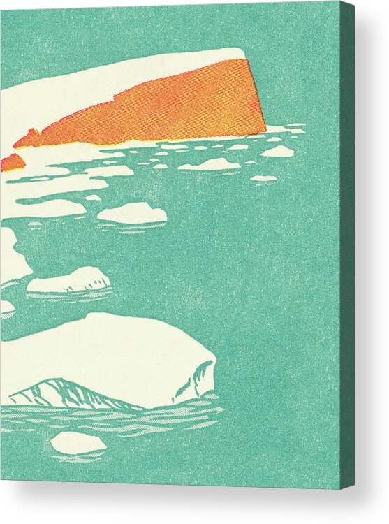 Arctic Acrylic Print featuring the drawing Iceberg #2 by CSA Images