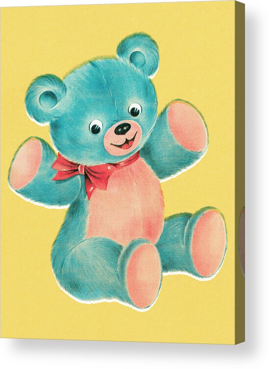 Animal Acrylic Print featuring the drawing Stuffed bear #2 by CSA Images