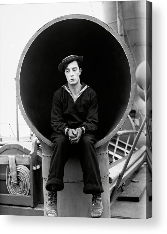 Buster Keaton Acrylic Print featuring the photograph BUSTER KEATON in THE NAVIGATOR -1924-. #3 by Album