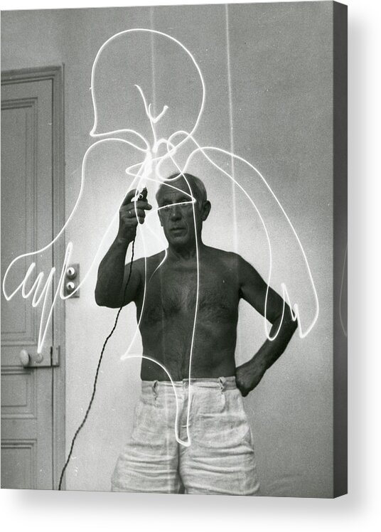 Pablo Picasso Acrylic Print featuring the photograph Pablo Picasso #3 by Gjon Mili