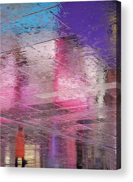 Reflections Acrylic Print featuring the photograph Times Square Reflections #3 by Ivan Lesica