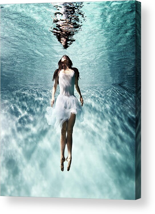 Ballet Dancer Acrylic Print featuring the photograph Underwater Ballet by Henrik Sorensen