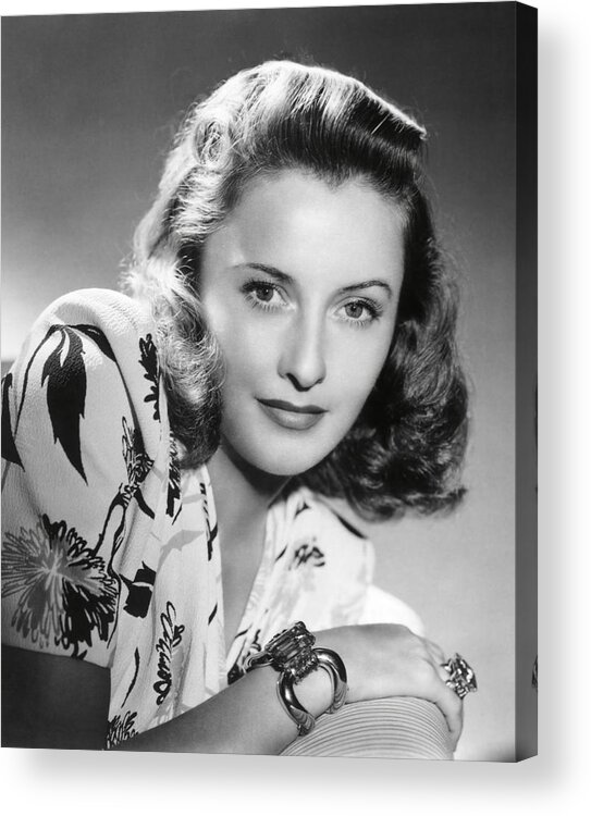 Barbara Stanwyck Acrylic Print featuring the photograph Barbara Stanwyck . #6 by Album