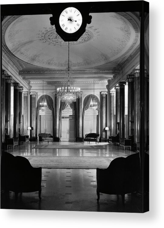 Ceiling Acrylic Print featuring the photograph A Lobby In The Palmer House by Chicago History Museum