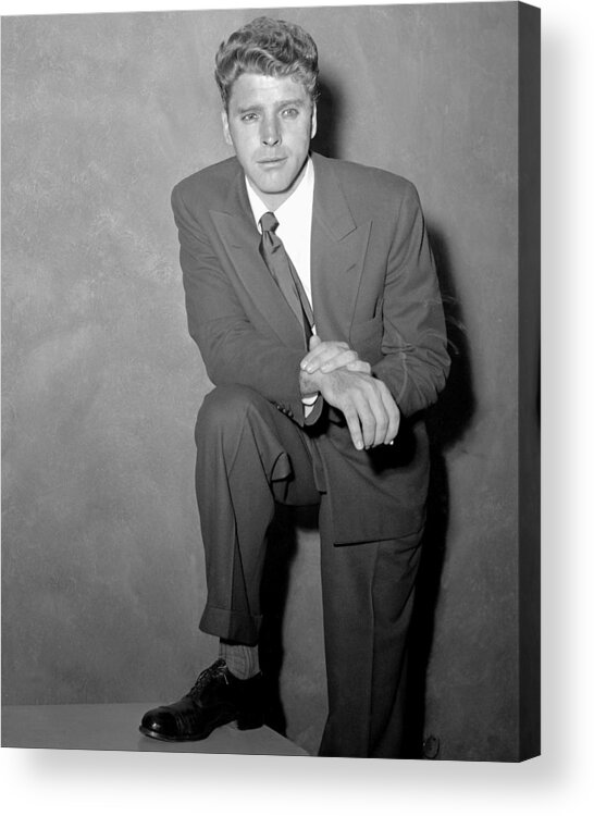 Actor Acrylic Print featuring the photograph Actor Burt Lancaster At The Daily News by New York Daily News Archive