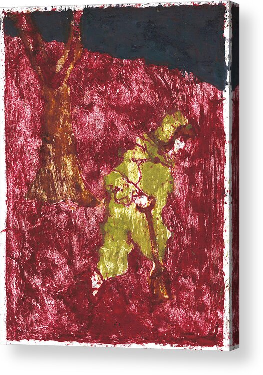 Painting Acrylic Print featuring the painting After Billy Childish Painting OTD 7 by Edgeworth Johnstone
