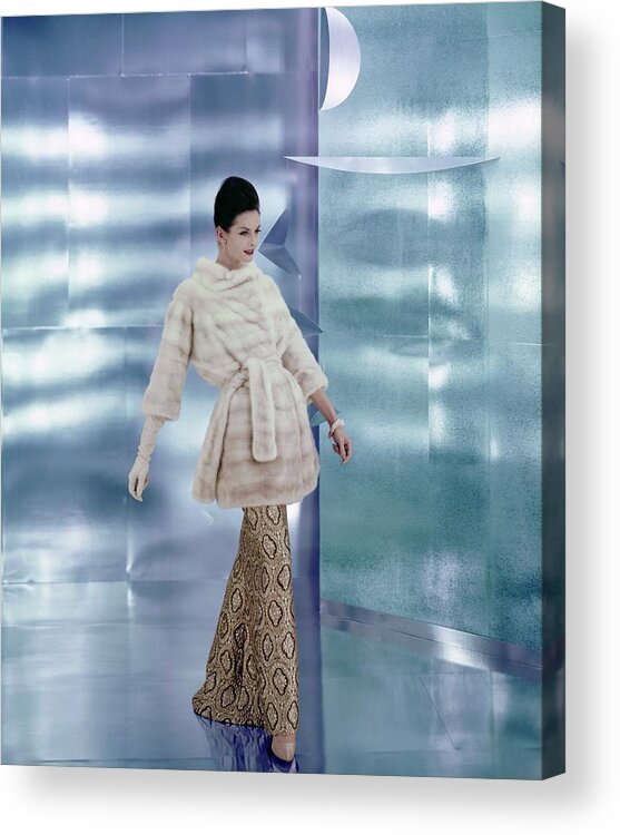 Fashion Acrylic Print featuring the photograph Anne St. Marie Wearing Emba by Henry Clarke
