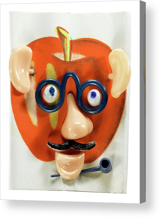 Apple Acrylic Print featuring the drawing Apple With Ears, Eyes, Nose and Mouth by CSA Images
