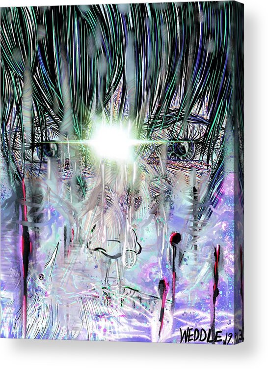 Aware Acrylic Print featuring the digital art Aware by Angela Weddle