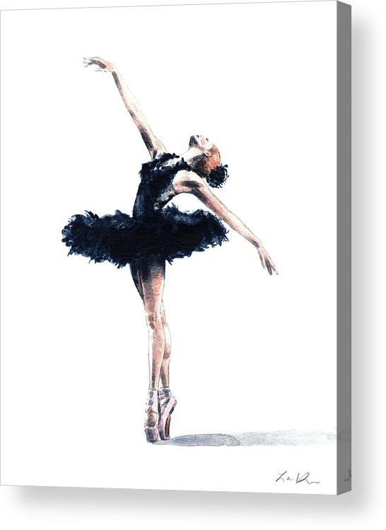 Presentator Trek Sportman Ballerina in Black Tutu 2 Acrylic Print by Laura Row - Pixels