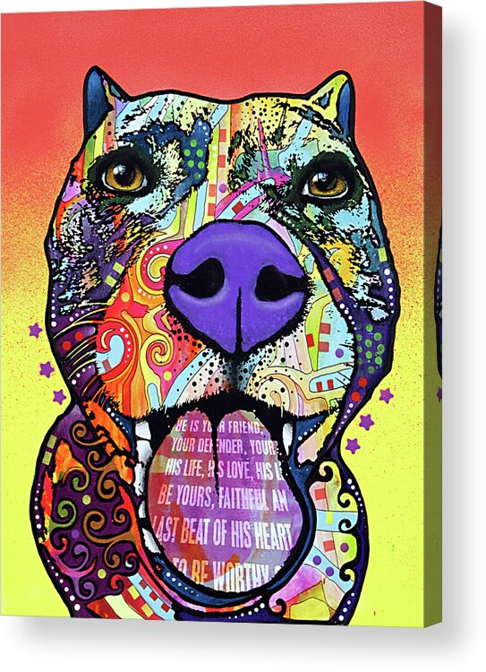 Bark Don?t Bite Acrylic Print featuring the mixed media Bark Don?t Bite by Dean Russo