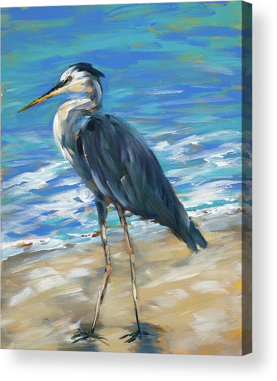Beach Acrylic Print featuring the painting Beach Bird II by Julie Derice