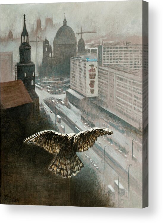 Hans Egil Saele Acrylic Print featuring the painting Berlin Revisited by Hans Egil Saele