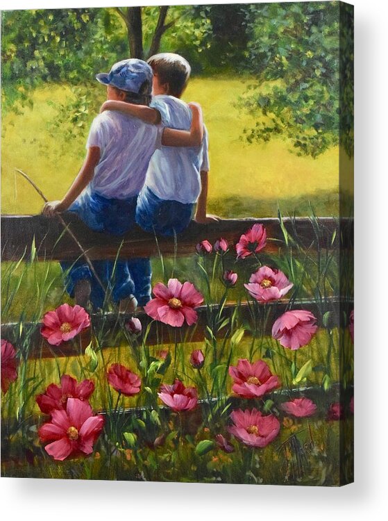 Friends Acrylic Print featuring the painting Best Buddies by Lynne Pittard