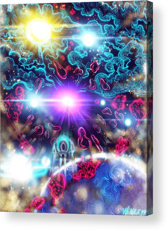 Space Acrylic Print featuring the digital art Beyond by Angela Weddle