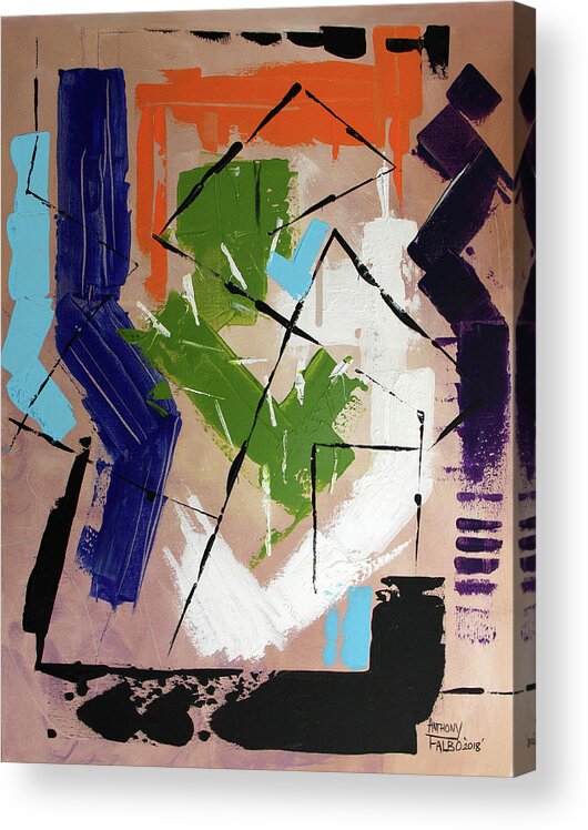 Abstract Acrylic Print featuring the painting Bitter Sweet Isaiah 5-20 by Anthony Falbo
