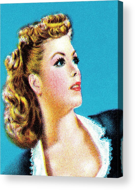 Actor Acrylic Print featuring the drawing Blond woman by CSA Images