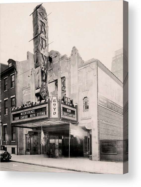 Interference Acrylic Print featuring the photograph Boyd Theater by E C Luks